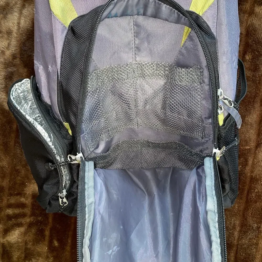 Eddie Bauer Black/Gray Padded Insulated Backpack Older, Clean Condition‎